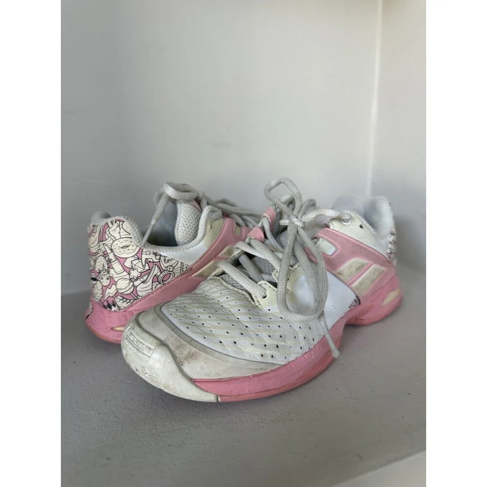 Babolat Tennis Shoes Propulse All Court Junior Sport Trainers White Pink US 2.5
